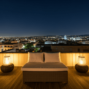 une maison avec une toiture-terrasse