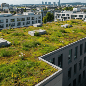 exemple d'une toiture écologique.